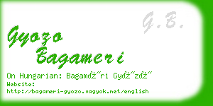 gyozo bagameri business card